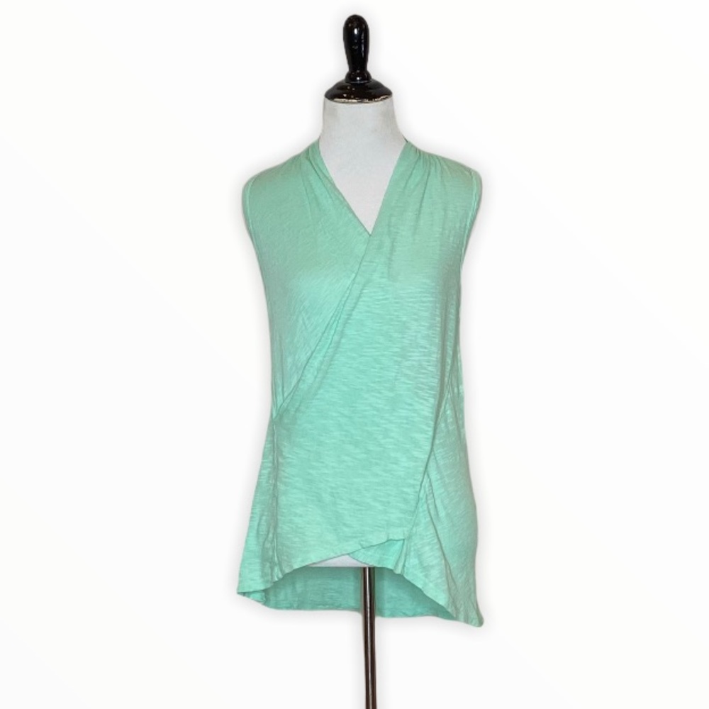 Anthropologie Left of Center Mint Green Drape Top Size Small